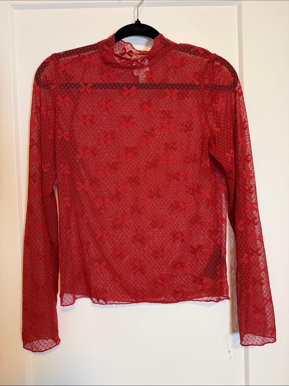 Maeve ANTHRO - Sheer Bow top - Medium - Picture 7 of 10